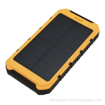 Portable 8000mAh Solar Power Bank Flashlight